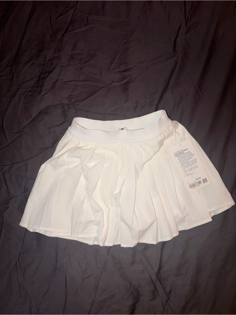 Lululemon White Pleated Tennis Skirt